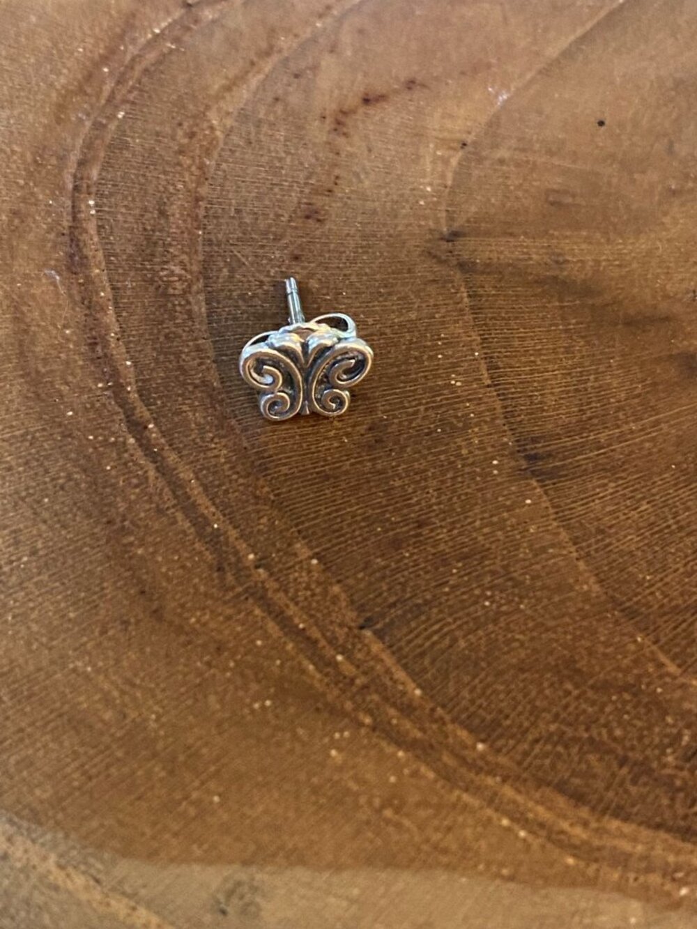 SINGLE Retired James Avery Garden Butterfly Earring, Sterling Silver